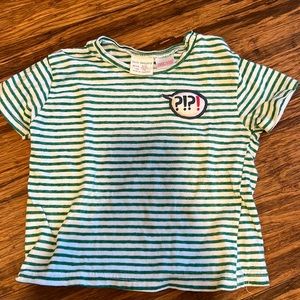 Zara Baby tshirt green stripes